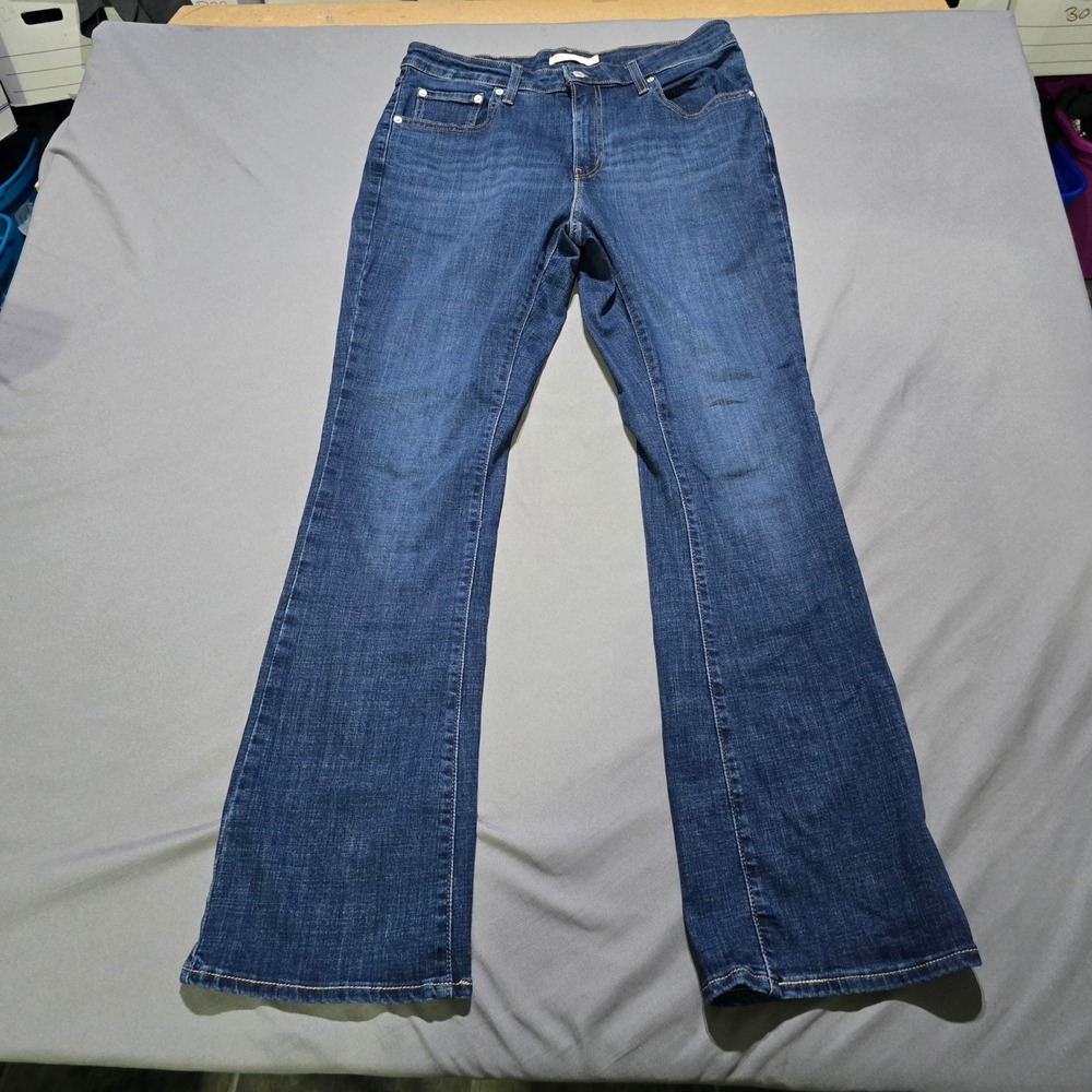Levi's 725 High Rise Bootcut Jeans Women 32 Blue Denim 18759-0038